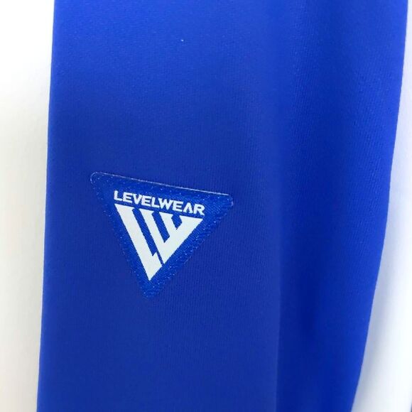 NEW Men's Levelwear Blue Gray White Long Sleeve Athletic Zip Closure Shirt M - Picture 3 of 5